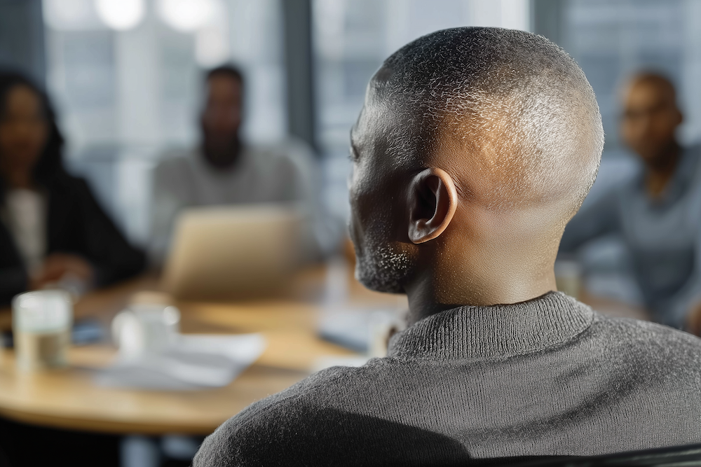 Professional CPA meeting with clients around a conference table